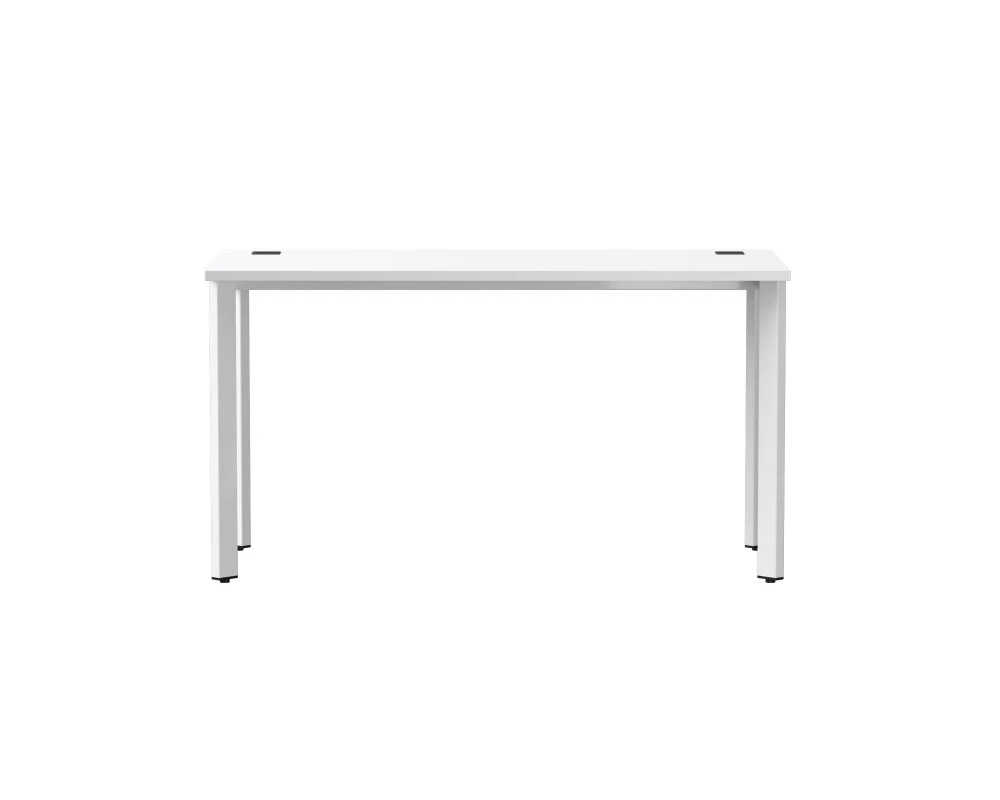 Стол прямой на металлокаркасе 1380х670х755 мм опоры 45гр Everprof ЭВО / EVO Белый/Белый