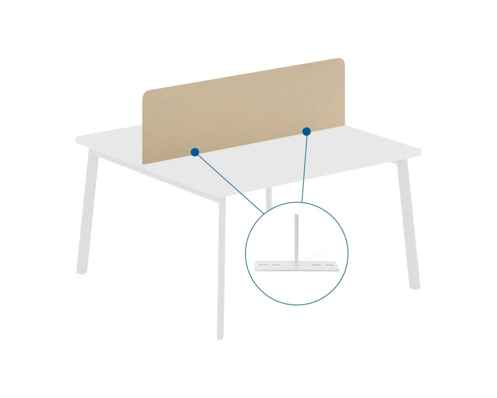 Экран бенча ткань штырь 118x1,8x38 Link Бежевый