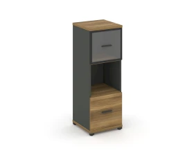 Шкаф 1 узкая секция, 3 ниши CN.STU-315 RPB A 420x420x1186 Концепт / Concept images