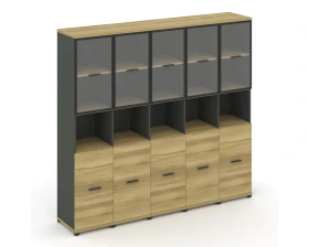 Шкаф 5 узких секции, 5 ниш CN.STU-553 RPB A 2084x420x1922 Концепт / Concept images