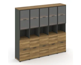 Шкаф 5 узких секции, 5 ниш CN.STU-553 RPB A 2084x420x1922 Концепт / Concept images