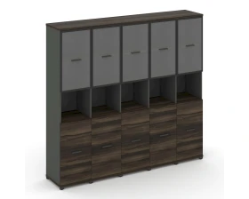 Шкаф 5 узких секции, 5 ниш CN.STU-553 RPB A 2084x420x1922 Концепт / Concept images
