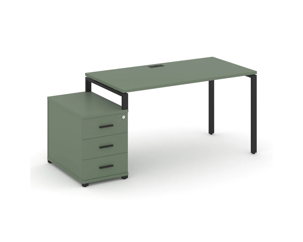 Стол письменный с 1 опорной тумбой CN.SP-303 B 1380/1746x720x750 Концепт / Concept