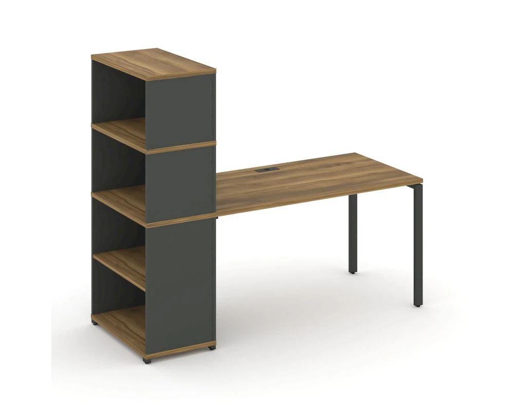 Стол рабочий с опорным стеллажом с надставкой выс. CN.SP-213 1400x720x1530 Концепт / Concept