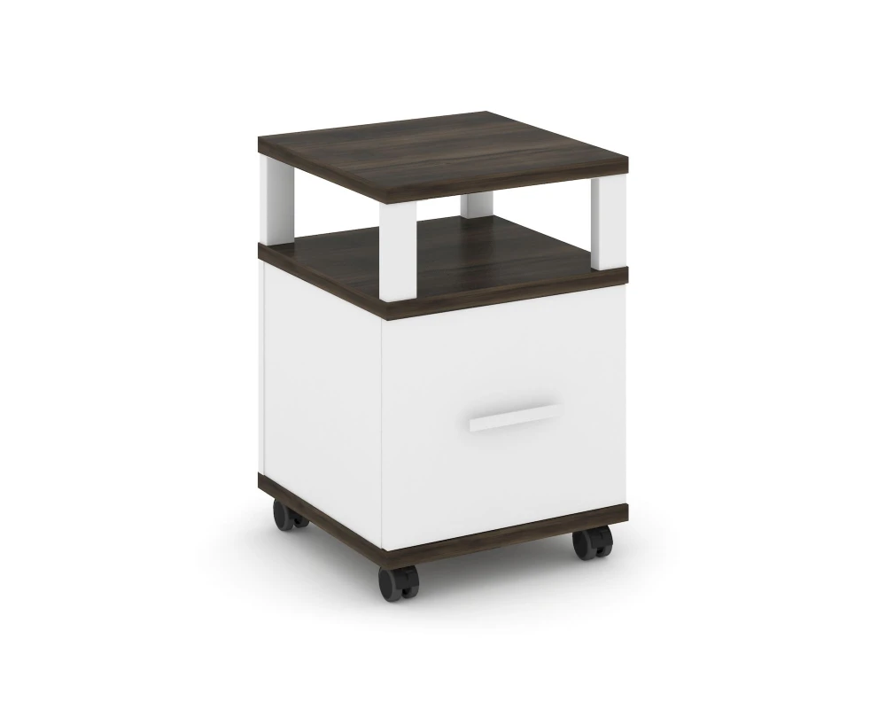 Тумба мобильная 1 распаш. фасад с надставкой CN.TUM-008 W 420x420x615 Концепт / Concept