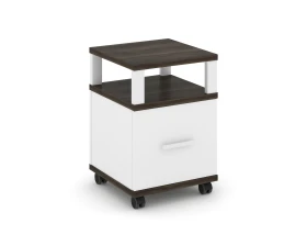 Тумба мобильная 1 распаш. фасад с надставкой CN.TUM-008 W 420x420x615 Концепт / Concept images