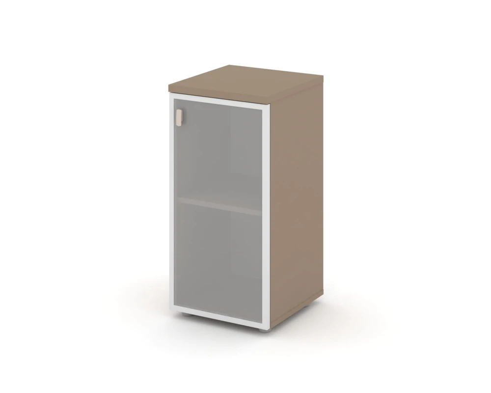 Шкаф низкий узкий правый (1 низкий фасад стекло в раме) 40x42x82,3 Эстетика / Estetica