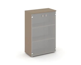 Шкаф средний широкий (2 средних фасада стекло сатин матовый) 80x42x120,7 Эстетика / Estetica images