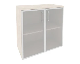 Шкаф низкий широкий (2 низких фасада стекло в раме) 800x420x823 Оникс / Onix images