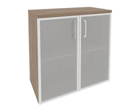 Шкаф низкий широкий (2 низких фасада стекло в раме) 800x420x823 Оникс / Onix images
