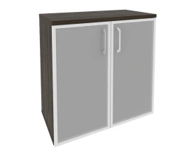 Шкаф низкий широкий (2 низких фасада стекло в раме) 800x420x823 Оникс / Onix images