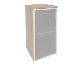 Шкаф низкий узкий левый (1 низкий фасад стекло в раме) 400x420x823 Оникс / Onix images