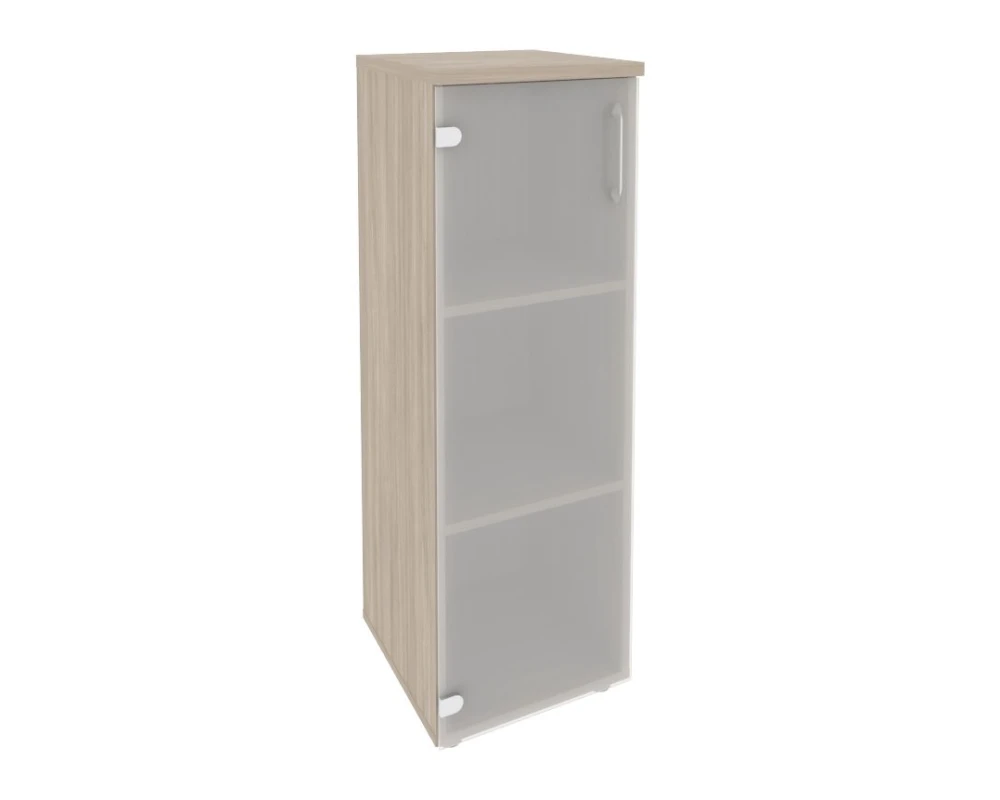 Шкаф средний узкий левый (1 средний фасад стекло) 400x420x1207 Оникс / Onix