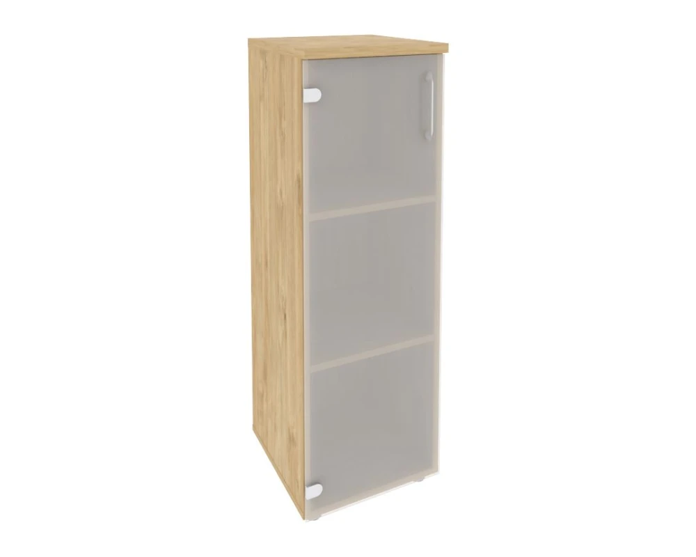 Шкаф средний узкий левый (1 средний фасад стекло) 400x420x1207 Оникс / Onix