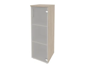 Шкаф средний узкий правый (1 средний фасад стекло) 400x420x1207 Оникс / Onix images