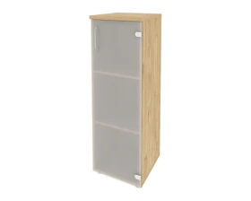 Шкаф средний узкий правый (1 средний фасад стекло) 400x420x1207 Оникс / Onix images