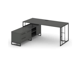 Стол руководителя с опорной тумбой левый 1780x1600x750 Рифт Директ / Rift Direct images