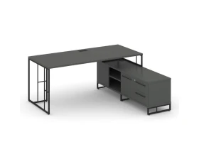 Стол руководителя с опорной тумбой правый 1780x1600x750 Рифт Директ / Rift Direct images