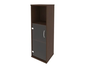 Шкаф средний узкий левый 1 низкая дверь стекло Рива / Riva images