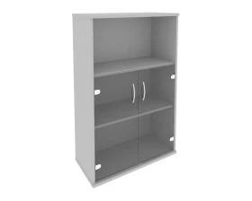 Шкаф средний широкий 2 низкие двери стекло Рива / Riva images