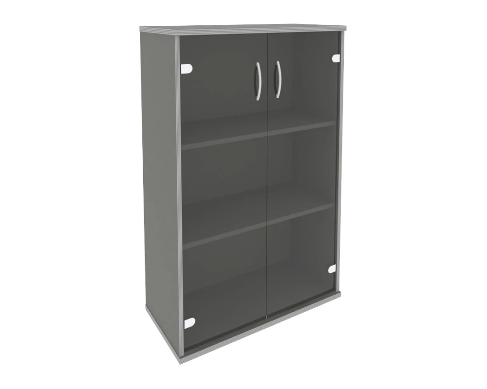 Шкаф средний широкий 2 средние двери стекло Рива / Riva