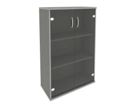 Шкаф средний широкий 2 средние двери стекло Рива / Riva images