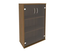 Шкаф средний широкий 2 средние двери стекло Рива / Riva images