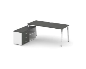 Стол письменный с греденцией левой на А-образном каркасе 1980x700x750 Стайл Проджект Директ Люкс / Style Project Direct Lux images