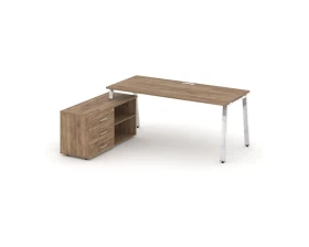 Стол письменный с греденцией левой на А-образном каркасе 1980x800x750 Стайл Проджект Директ Люкс / Style Project Direct Lux images