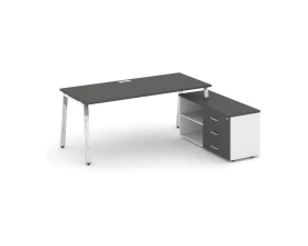 Стол письменный с греденцией правой на А-образном каркасе 1380x800x750 Стайл Проджект Директ Люкс / Style Project Direct Lux images