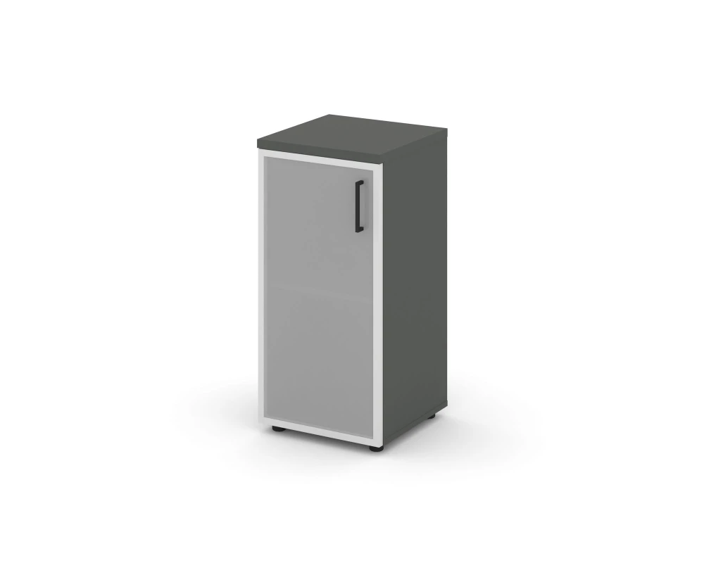 Шкаф низкий узкий левый мат. стекло 400x400x833 Стайл Проджект / Style Project