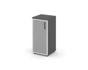 Шкаф низкий узкий левый мат. стекло 400x400x833 Стайл Проджект / Style Project images