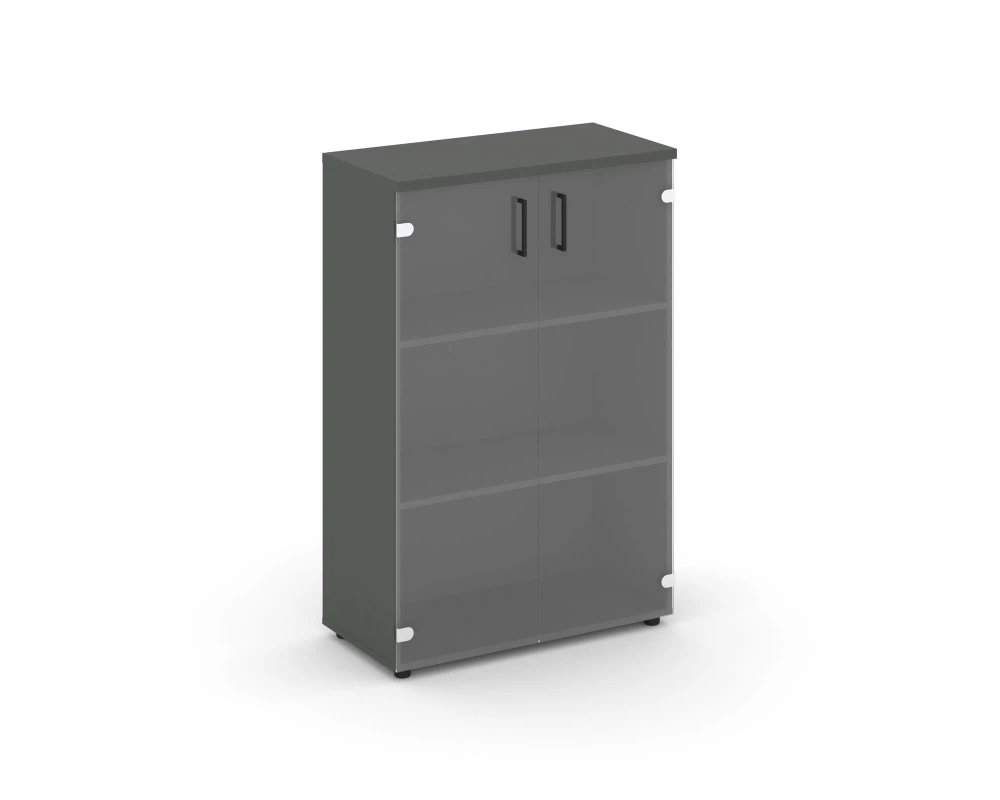 Шкаф средний широкий прозр. стекло 796x400x1203 Стайл Проджект / Style Project