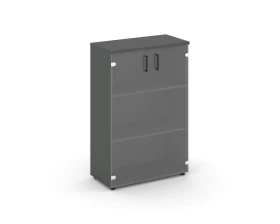 Шкаф средний широкий прозр. стекло 796x400x1203 Стайл Проджект / Style Project images