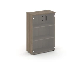 Шкаф средний широкий прозр. стекло 796x400x1203 Стайл Проджект / Style Project images