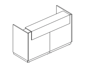 Стойка ресепшн прямая 185x73x115 A4 images