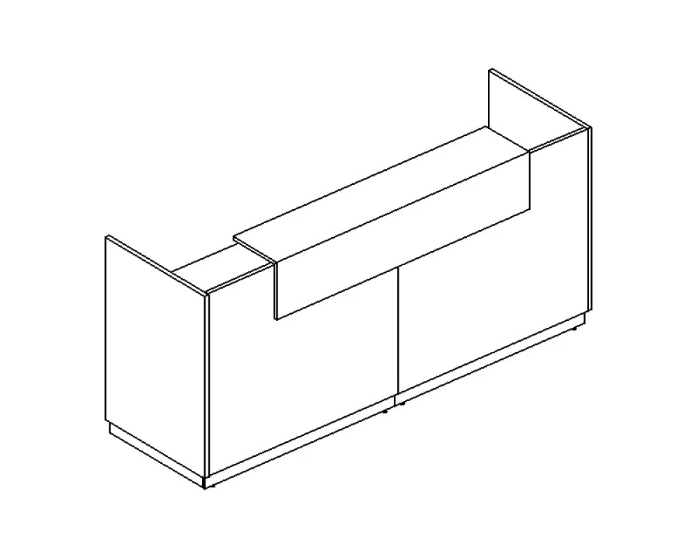 Стойка ресепшн прямая 245x73x115 A4