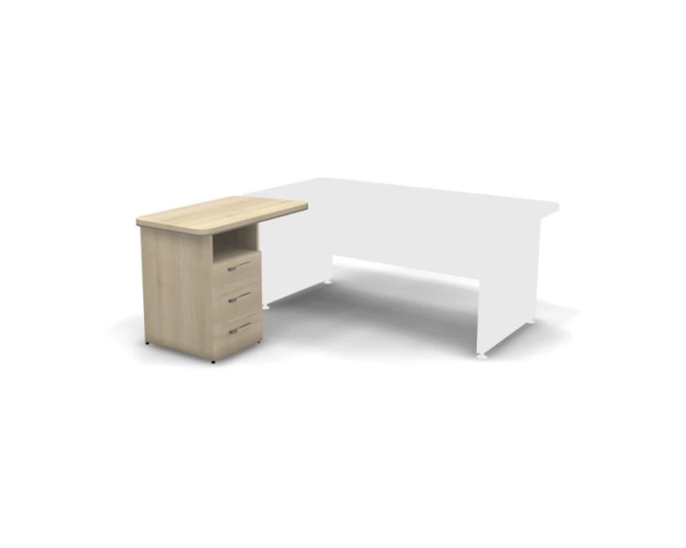 Тумба приставная левая 100,1х55х76 Activ Director Акация светлая