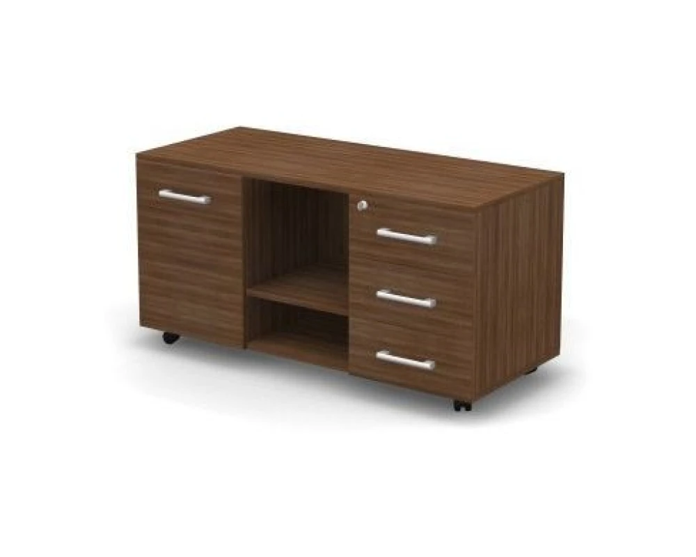 Тумба мобильная правая с нишей 117,2х50х59,4 Smart Director Орех табак