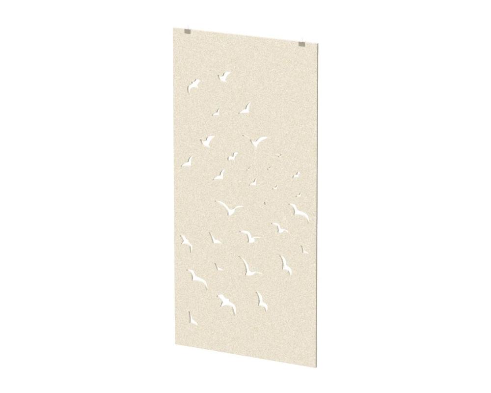 Перегородка с декором "Перелетные птицы" 120х1,2х240 Forest Office Лебединый пух