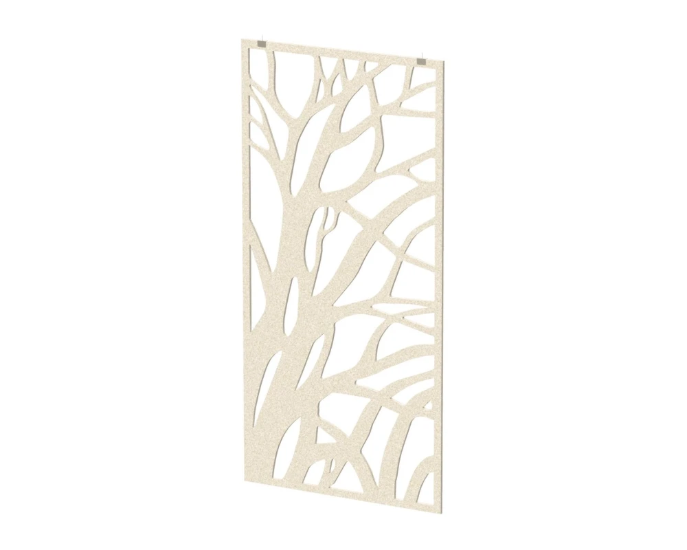 Перегородка с декором "Старое дерево" 120х1,2х240 Forest Office Лебединый пух