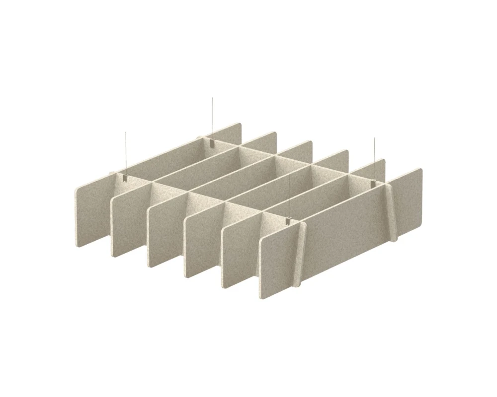 Декоративная потолочная конструкция "Решетка" 240х120х40 Forest Office Лебединый пух