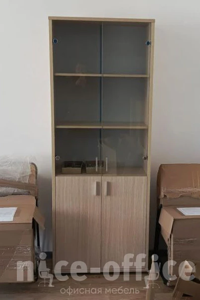 Шкаф для бумаг Grand Дуб феррара фото в интерьере 1