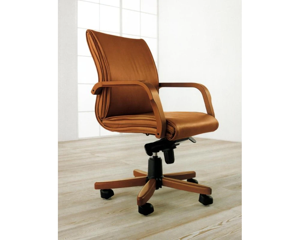 Кресло ЛОНДОН Д, кожа, дерево