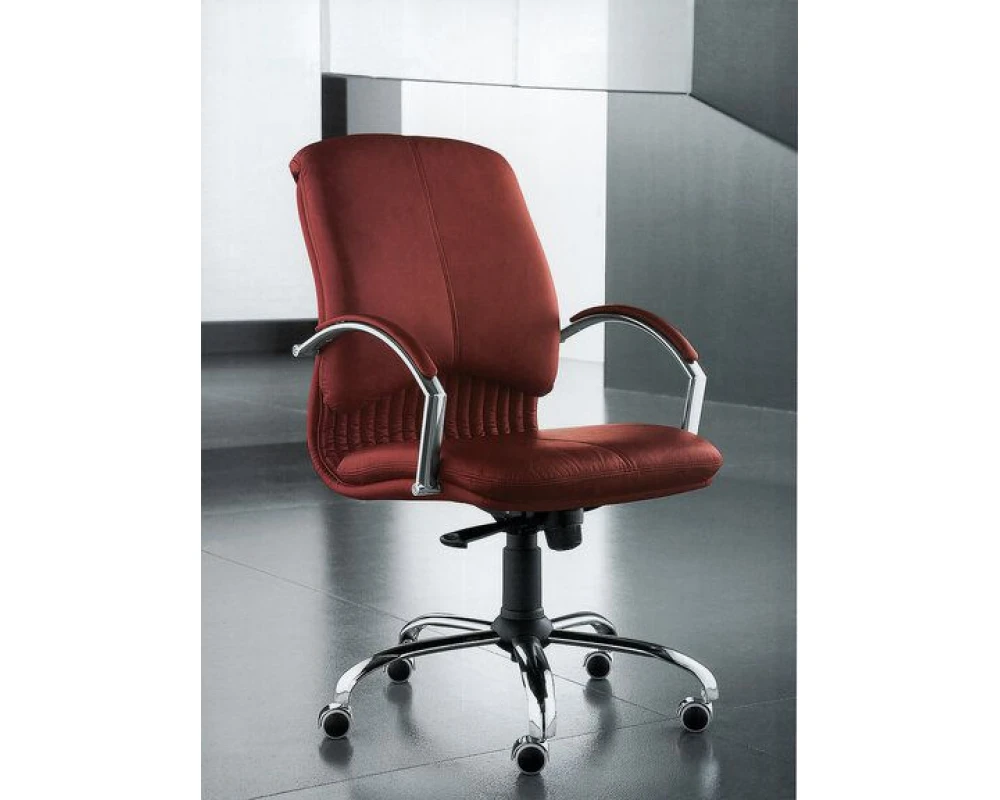Кресло МАРА Д, кожа, хром