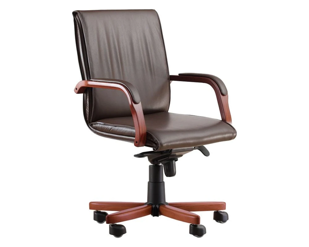 Кресло ЛОНДОН Д, кожа, дерево