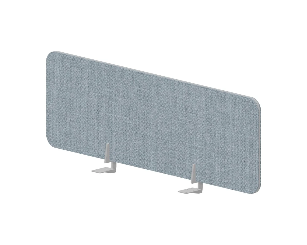 Экран фронтальный настольный 118x39,2 для стола ш.118см Дизайн / Design Бледно-синий/Алюминий