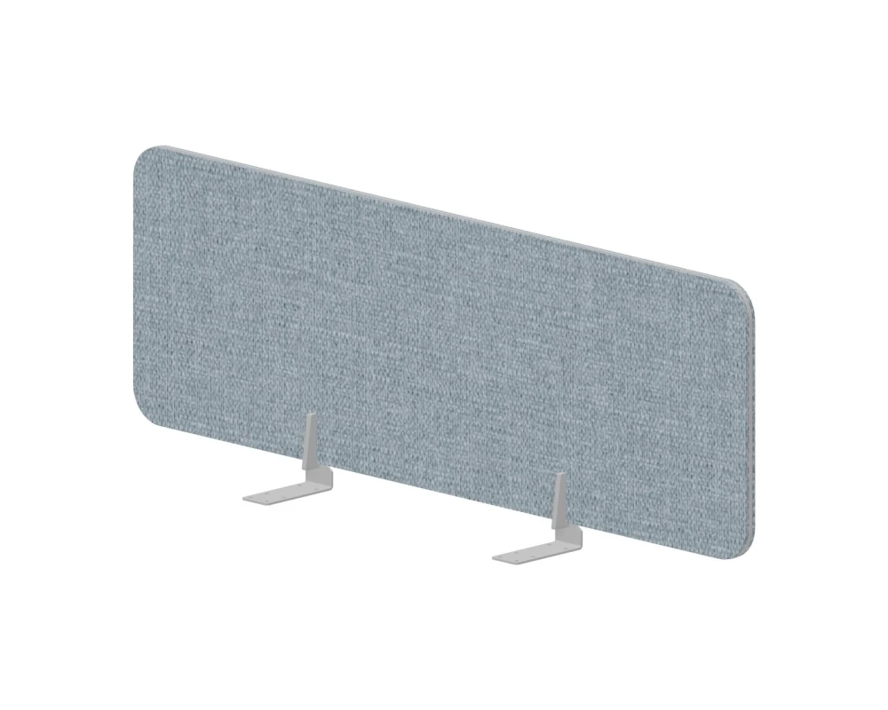 Экран фронтальный (ткань, алюминиевый кант) 118x39,2 для bench ш.118см (с кронштейном) Дизайн / Design Бледно-синий/Алюминий