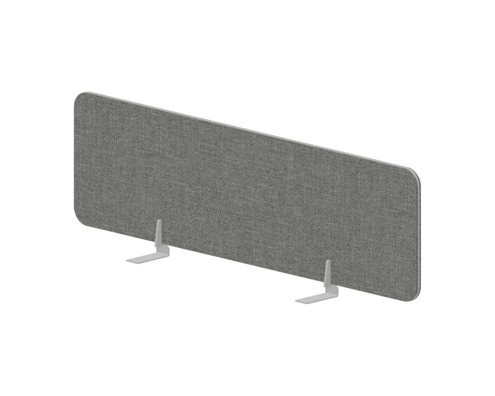 Экран фронтальный (ткань, алюминиевый кант) 138x39,2 для bench ш.138см (с кронштейном) Дизайн / Design Серый/Алюминий