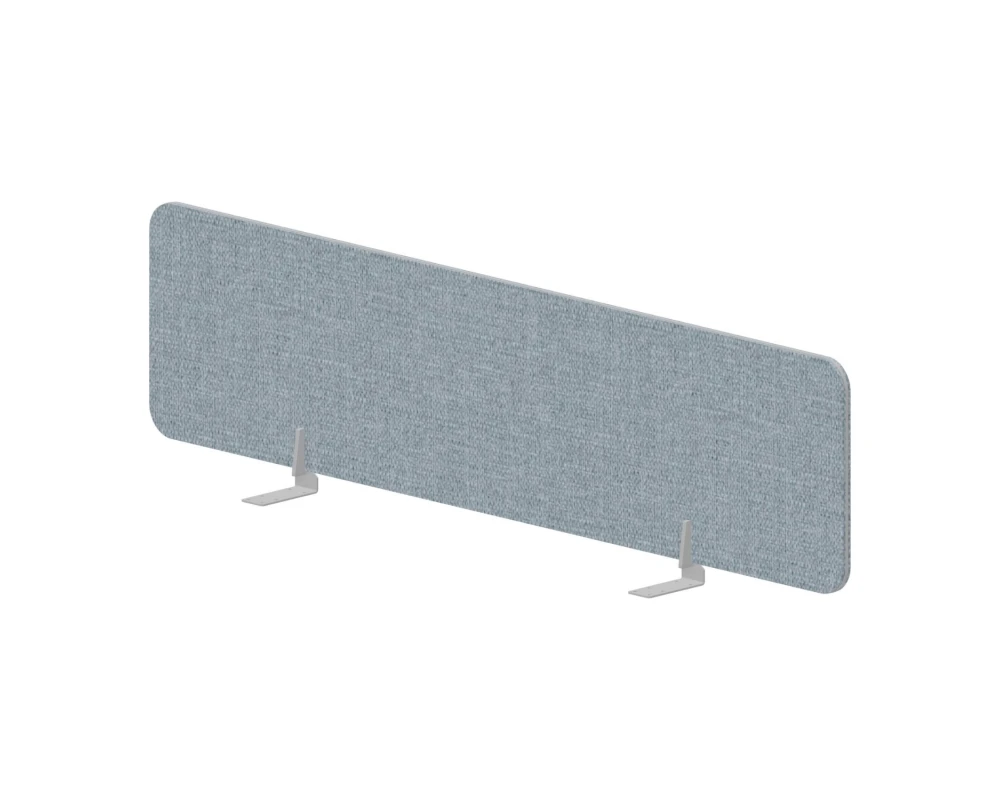 Экран фронтальный (ткань, алюминиевый кант) 158x39,2 для bench ш.158см (с кронштейном) Дизайн / Design Бледно-синий/Алюминий